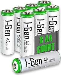I-Gen Batteries 1.2 V 1100 mAh 8'li Şarjlı AA Kalem Pil