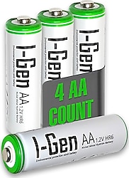 I-Gen Batteries 1.2 V 2700 mAh 4'lü Şarjlı AA Kalem Pil