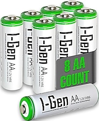 I-Gen Batteries 1.2 V 2700 mAh 8'li Şarjlı AA Kalem Pil