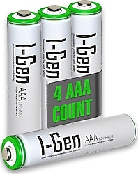 I-Gen Batteries 1.2 V 900 mAh 4'lü Şarjlı AAA İnce Kalem Pil