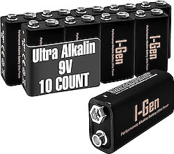 I-Gen 6LR61 Ultra Alkalin 10'lu 9V Pil