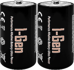 I-Gen LR20 Ultra Alkalin 1.5V 2'li D Büyük Boy Pil
