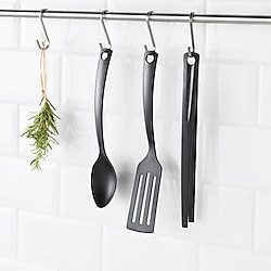 IKEA Gnarp 3'lü Mutfak Gereçleri Seti Siyah