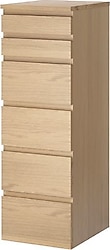 IKEA Malm 40x123 cm 6 Çekmeceli Aynalı Şifonyer