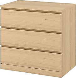 IKEA Malm 80x78 cm 3 Çekmeceli Şifonyer