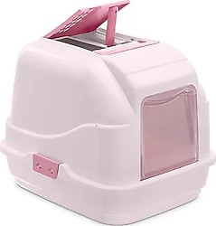 Imac Easy Cat 50x40x40 cm Pembe Kapalı Kedi Tuvaleti