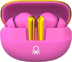 Imiki T14 Benetton Edition ANC TWS Pembe-Sarı Kulak İçi Bluetooth Kulaklık