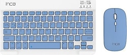 Inca IBK-562M Mavi Kablosuz Klavye Mouse Seti