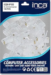 Inca COM-P100 100'lü RJ45 Konnektör