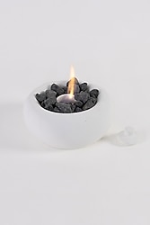 Inferno 6276 Yuvarlak Beyaz Bioethanol Şömine