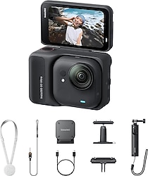 Insta360 Go Ultra Siyah Aksiyon Kamerası - Creator Kit