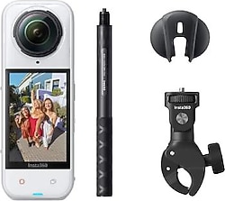 Insta360 X5 Beyaz Aksiyon Kamerası - Motosiklet Kiti
