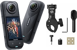 Insta360 X5 Aksiyon Kamerası - Motosiklet Heavy Duty Clamp Kiti