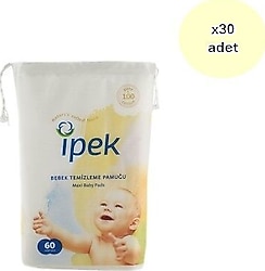 İpek Maxi 60'lı 30 Adet Bebek Temizleme Pamuğu
