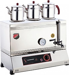 Işıkgaz Silverinox 2122 Üç Demlikli Elektrikli 40 lt Çay Kazanı