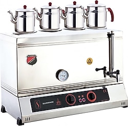 Işıkgaz Silverinox 2123 Dört Demlikli Elektrikli 58 lt Çay Kazanı