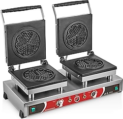 Işıkgaz SilverInox 2138 Çiftli Çiçek Waffle Makinesi