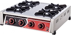 Işıkgaz Silverinox 2907 Doğalgazlı 4 Gözlü Mini Set Üstü Endüstriyel Ocak