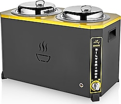 Işıkgaz SilverInox C-08 Jumbo 9+9 lt Siyah Çorba Isıtıcı