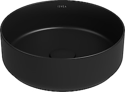 İsvea Infinity 36 cm Siyah Tezgah Üstü Lavabo