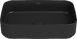 İsvea Infinity 50 cm Mat Siyah Tezgah Üstü Lavabo