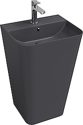 İsvea Sott Aqua 50 cm Antrasit Yerden Monoblok Lavabo
