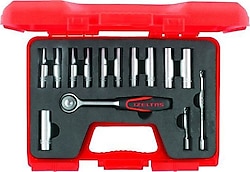 İzeltaş 1107006014 1/4'' 14'lü Derin Lokma Takımı