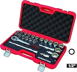 İzeltaş 1413006024 1/2'' 24 Parça Oniki Köşe Lokma Takımı