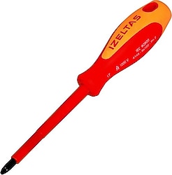 İzeltaş 4140 1000 V İzoleli Elektrikçi 2.5x75 mm Düz Tornavida