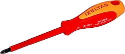İzeltaş 4145186100 1000 V 6x100 mm İzoleli Elektrikçi Yıldız Tornavida