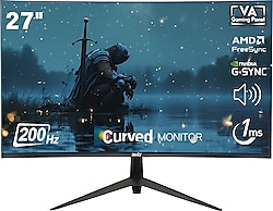 Izoly 2756C200 27" 1 ms Full HD Curved 200 Hz Oyuncu Monitörü