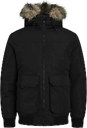 Jack&Jones Construct Faux Fur 12258409 Kapüşonlu Erkek Bomber Mont