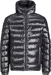 Jack&Jones Cotrace Light 12241627 Kapüşonlu Siyah Erkek Şişme Mont