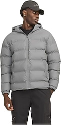 Jack&Jones Elements 12239020 Kapüşonlu Gri Erkek Şişme Mont