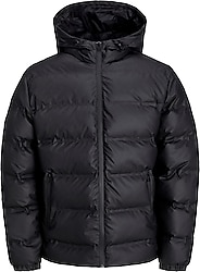 Jack&Jones Elements 12239020 Kapüşonlu Siyah Erkek Şişme Mont