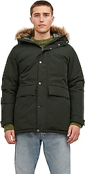 Jack&Jones Champ 12236096 Kapüşonlu Kürklü Erkek Parka