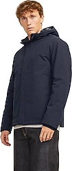 Jack&Jones Keen Kapüşonlu Lacivert Erkek Mont