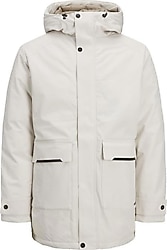 Jack&Jones Tiko 12211896 Kapüşonlu Bej Erkek Mont