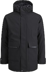 Jack&Jones Tiko 12211896 Kapüşonlu Siyah Erkek Mont