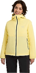 Jack Wolfskin Pamir A65092-M0064 Kapüşonlu Sarı Kadın Mont