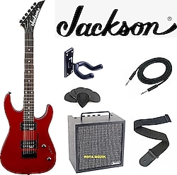 Jackson JS11 Dinky 2-Point Tremolo Amaranth Klavye Elektro Gitar Seti