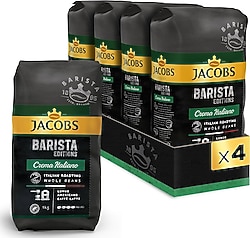 Jacobs Barista Editions Crema Italiano Çekirdek Kahve 1 kg 4'lü