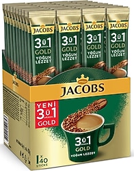 Jacobs Gold 3'ü 1 Arada Yoğun Lezzet 40x18 gr 4'lü