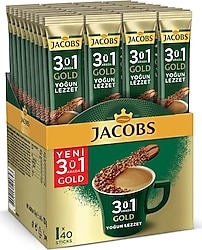 Jacobs Gold 3'ü 1 Arada Yoğun Lezzet 40x18 gr