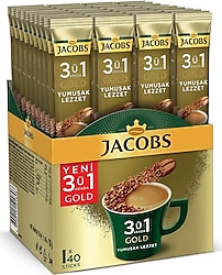 Jacobs Gold 3'ü 1 Arada Yumuşak Lezzet 40x18 gr