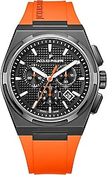 Jacques Philippe Aurora Chrono JPQGC41841XO Silikon Kordon Turuncu Erkek Kol Saati