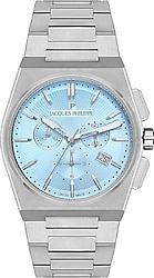 Jacques Philippe Aurora Chrono JPQGC41X6LB Gümüş-Mavi Erkek Kol Saati