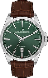Jacques Philippe JPAGS5511X3 Yeşil Deri Kordon Erkek Kol Saati