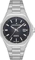 Jacques Philippe Octagon JPQGS381316 Çelik Kordon Siyah Erkek Kol Saati