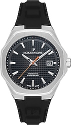 Jacques Philippe Octagon JPQGS381411 Silikon Kordon Siyah Erkek Kol Saati